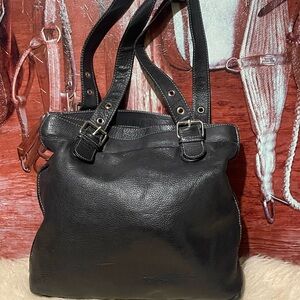 Danier 3 section leather tote bag